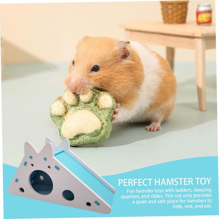 Guinea Pig Hideout, PVC Hamster Hideout Toy with Ladder, Sleeping Nest and Slide, Hamster & Guinea Pig Toys for Pigs, Bunnies, Rabbits, Chinchillas, Hamsters and Etc. Toys