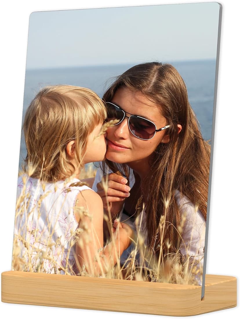 Personalized Picture Gifts Wall Art Ready to Hang by HD Printing Technology -Gift Wrapping Available-Same day Pick up Custom Metal Photo Prints Customized photo gifts with Natural Bamboo Base B0D1KDDFGD