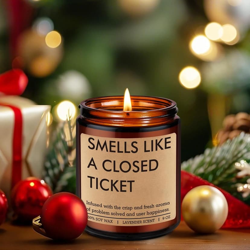 Miracu Tech Support Candle, Gifts for Tech Guys, IT Professionals, Information Technology Gifts for Techies Men, Technical Help Desk Decor, Computer Nerd Geek Engineer Technician Christmas Techy Idea