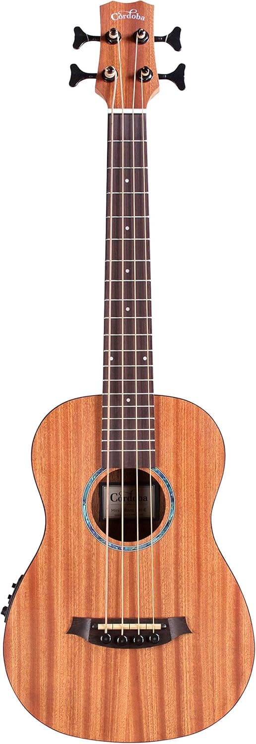 Cordoba Mini II Bass MH-E, Mahogany, Small Body, Acoustic-Electric Bass Guitar