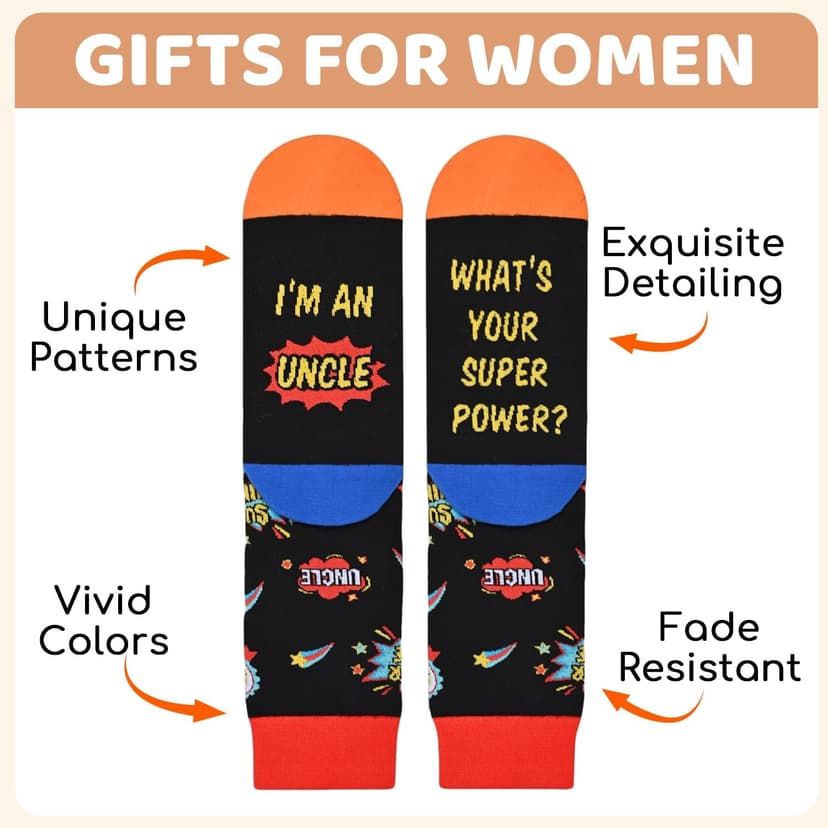 HAPPYPOP Gifts For Women Men - Aunt Uncle Grandparent New Parents Socks, Mothers Father Day Socks