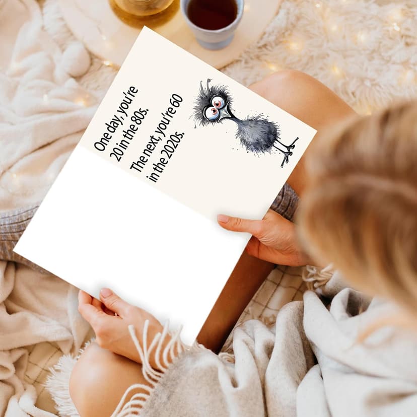 Funny 60th Birthday Card for Women Men, Unique 60th Birthday Gift for Mom, Dad, Friends – Hilarious 60th Birthday Decorations for Him or Her, Cool Card Gift for 60 Year Old Woman or Man