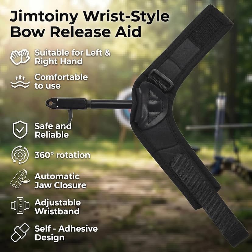 Archery Bow Release, Professional Wrist Strap Releases Aid for Compound Bow Trigger 360° Adjustable Aids for Hunting Shooting, Fits Both Youth and Adult, Left or Right Hand