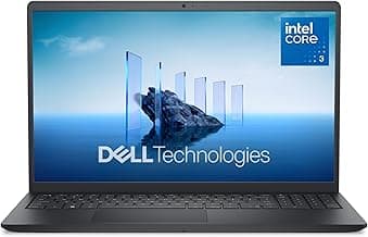 Dell 15 Laptop DC15250-15.6-inch FHD 120Hz Display, Intel Core 3 Processor 100U Processor, 8GB DDR4 RAM, 512GB SSD, Intel UHD Graphics, Windows 11 Home, Onsite Service - Carbon Black