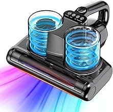 Mattress Vacuum Cleaner 5 in 1 Bed Vacuum Cleaner with 16Kpa Suction 253.7nm UV-C Light, HEPA Filtration, Ultrasonic, High Heating, 30000Rpm/Min Rotation , Replacement Filter Included, 500W, Corded