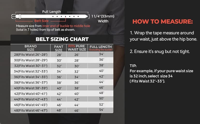 MILORDE Men's Leather Dress Belt 2Pack, Handmade, Genuine Leather, Fashion & Classic Designs for Work Business and Casual