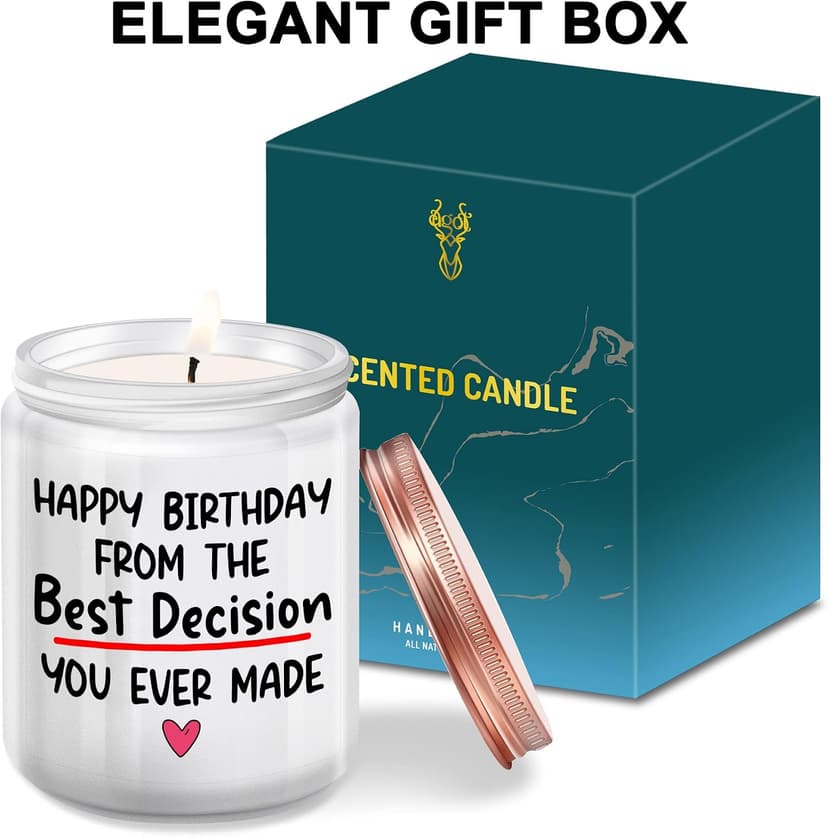 Funny Women Happy Birthday Gifts Ideas for Her Him Girlfriend from Boyfriend Her Him Birthday Gifts for Wife from Husband, 7Oz Lavander Scented Candles B0BF59J8K4
