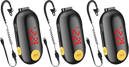 Super Mini Walkie Talkies, Portable Two-Way Radios for Restaurants, Outdoor Sports, Retail Stores, Hospital & Travel – 3 Pack