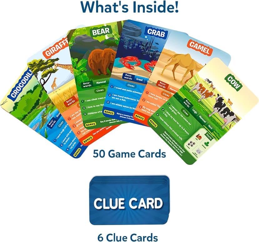 Skillmatics Guess in 10 Animal Planet, Card Game, Perfect for Boys, Girls, Kids, Teens, Adults Who Love Animals, Trivia Games, Travel Games, Screen-Free Fun, Gifts for Ages 6, 7, 8, 9, 10, and Up