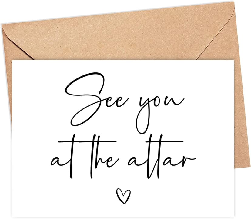 Groom Card From Bride On Our Wedding Day Stationery - See You At The Altar - Husband To Be Letter - Love Gift For Him From Wife - Marry You Vows