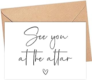 Groom Card From Bride On Our Wedding Day Stationery - See You At The Altar - Husband To Be Letter - Love Gift For Him From Wife - Marry You Vows