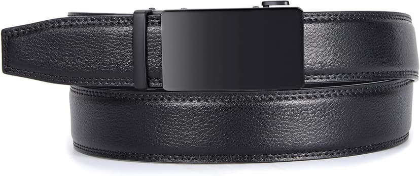 VATAN Men's Belt Leather Ratchet Belt for Men Dress Casual Every Day with Adjustable Buckle, Trim to Fit