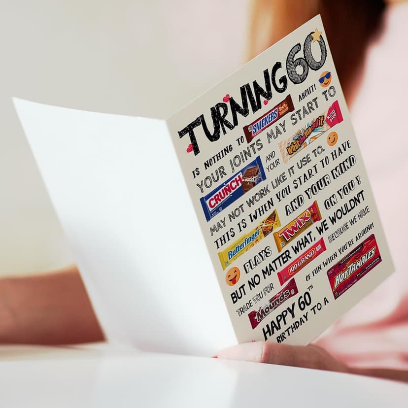 Funny 60th Birthday Card, Happy 60th Birthday Gifts for Women Men, Cool 60 Year Old Birthday Card Gifts for Him Her, Unique 60th Birthday Decorations Ideas for Parents