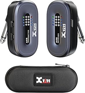 Xvive A58 Wireless Guitar System 5.8GHz Wireless Guitar Transmitter Receiver for Active or Passive Pickup Electric/Acoustic Bass Guitar