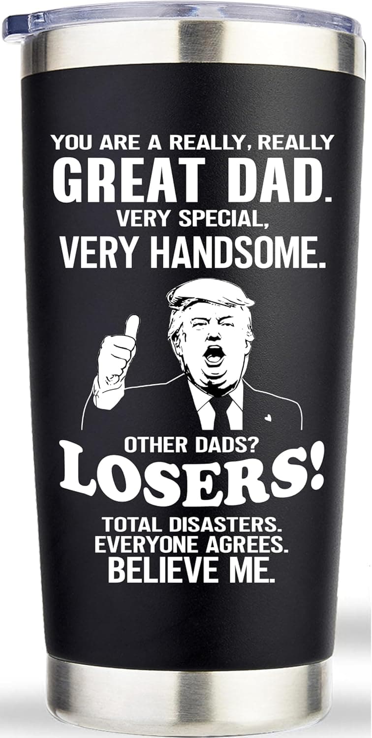 Gifts for Dad from Daughter, Son, Kids on Fathers Day, Christmas, Birthday - Funny Dad Birthday gift Ideas -Fathers - Best Dads Ever Gifts, Pefect for 20oz Stainless Steel Tumbler