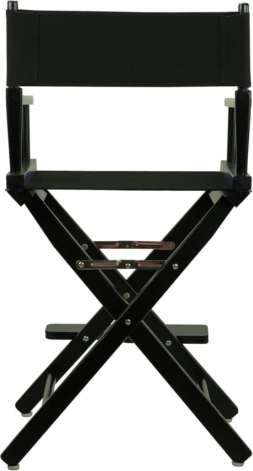 Casual Home 24" Director's Chair Black Frame-with Black Canvas, Counter Height