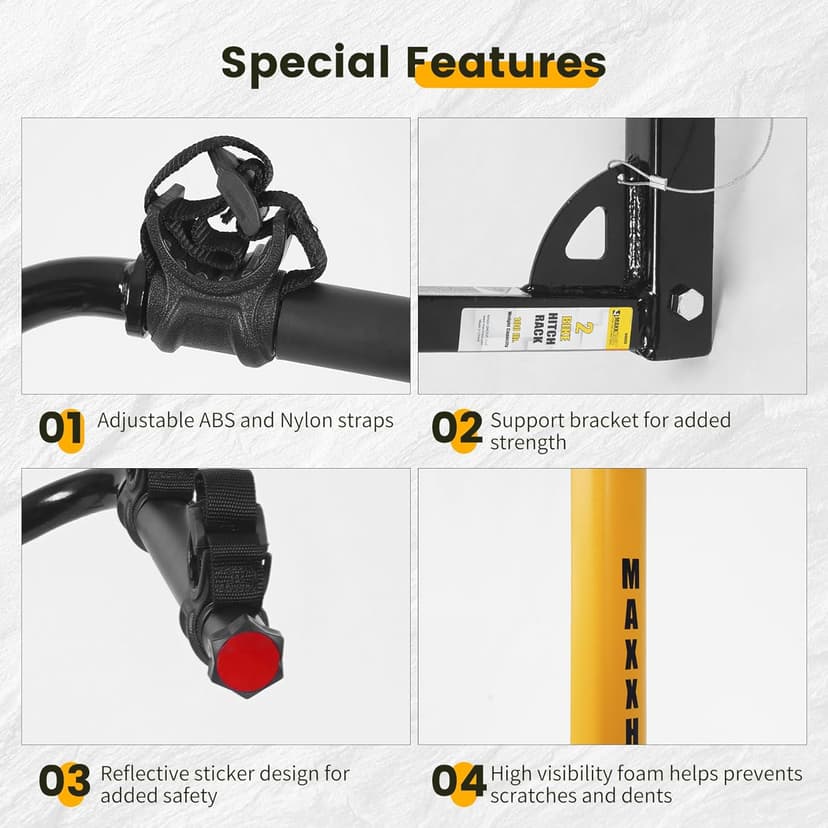 MaxxHaul 50025 Hitch Mount 2 Bike Rack For Cars, Trucks, SUV's, Minivans - 100 lb. Capacity