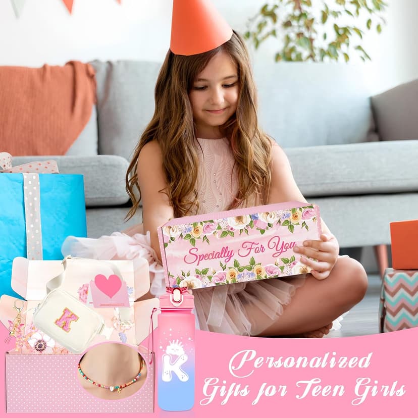 Teen Girl Gifts Trendy Stuff for 4 5 6 7 8 9 10 11 12 13 Year Old Girl, Initial Fanny Pack Necklace for Toddler Kids Christmas Birthday Gifts for Girls kids Initial Gift for 4-13 Teens (K) B0DT1179VN