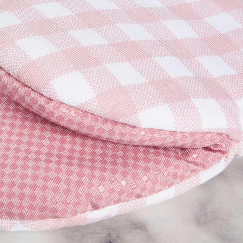KitchenAid Gingham Mini Oven Mitt 2-Pack Set, Dried Rose, 5.5"x8" B0BMKLJMKR