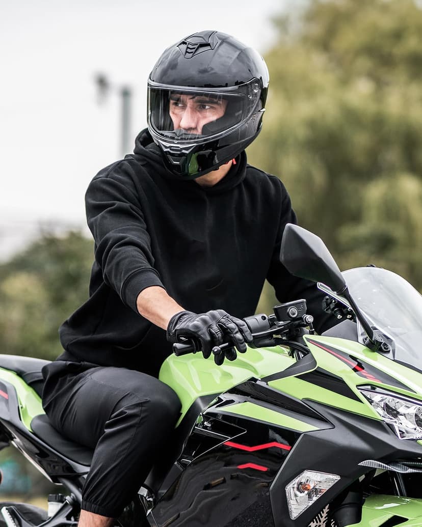 Motorcycle Helmets for Adult Men Women, Full Face Lightweight Street Bike Racing DOT Helmet with Extra Clear Visor Model AU-T801