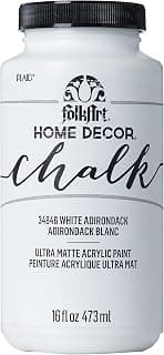 FolkArt Home Decor Chalk Furniture & Craft Paint in Assorted Colors, 16 ounce, White Adirondack,34846