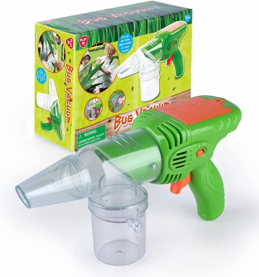 PLAY Bug Vacuum for Kids,Bug Catcher kit for Kids,Eco-Friendly Bug Suction Toy Vacuum with Magnifying Glass Viewing Chamber, for Boys Age 4+