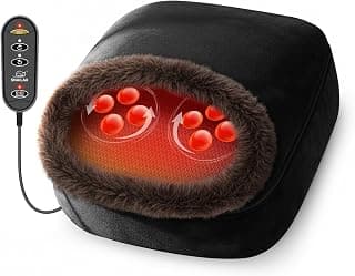 2026 Upgraded, Heat Up to 130°F, Reversible Kneading, 2-in-1 Foot and Back Massager for Home Office Use, Fits Men's Size 13 Snailax Shiatsu Foot Massager with Heat, Foot Warmer with Removable Cover B07SG4VBTY