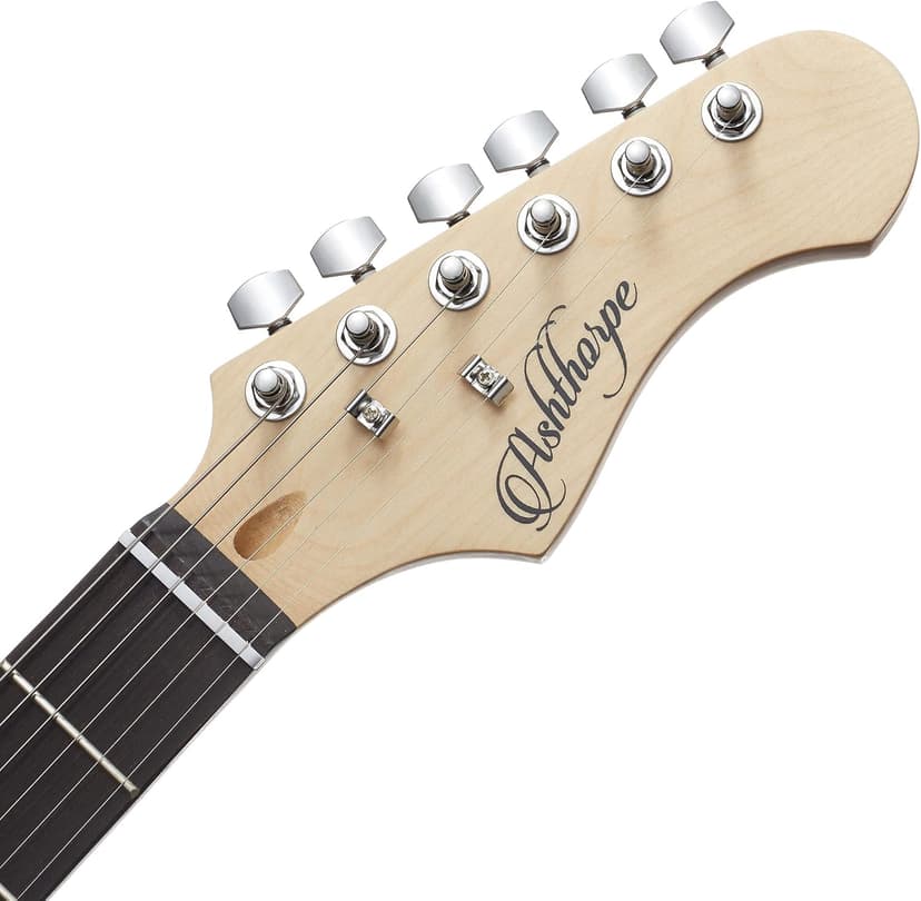 Ashthorpe 39-Inch Electric Guitar (Blue-Black), Full-Size Guitar Kit with Padded Gig Bag, Tremolo Bar, Strap, Strings, Cable, Cloth, Picks