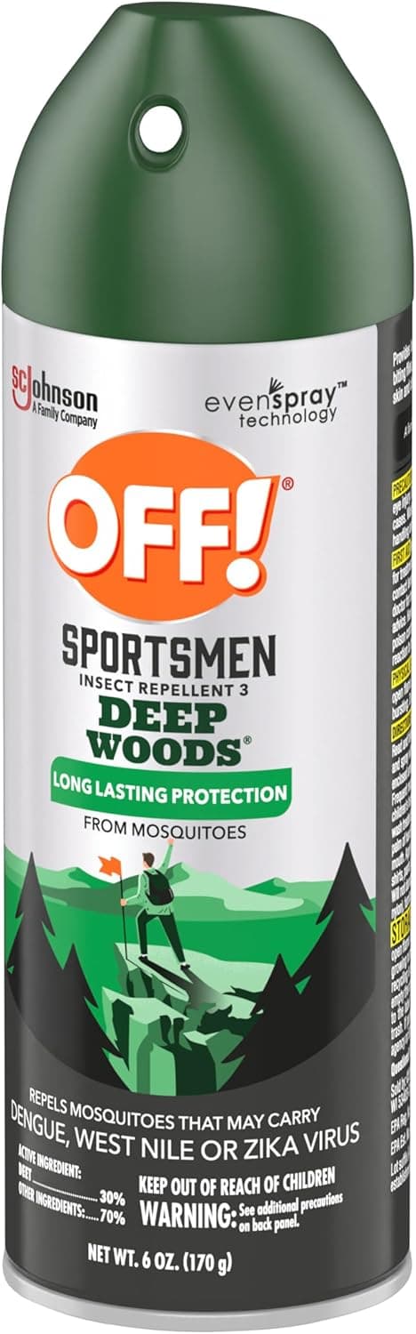 OFF! Deep Woods Sportsmen Insect Repellent Spray for Hunting Camping and Fishing 6 Ounce (Pack of 2)