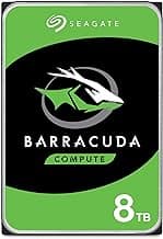 Seagate BarraCuda 8 TB Internal Hard Drive HDD – 3.5 Inch SATA 6 Gb/s, 5,400 RPM, 256 MB Cache for Computer Desktop PC (ST8000DMZ04/004)