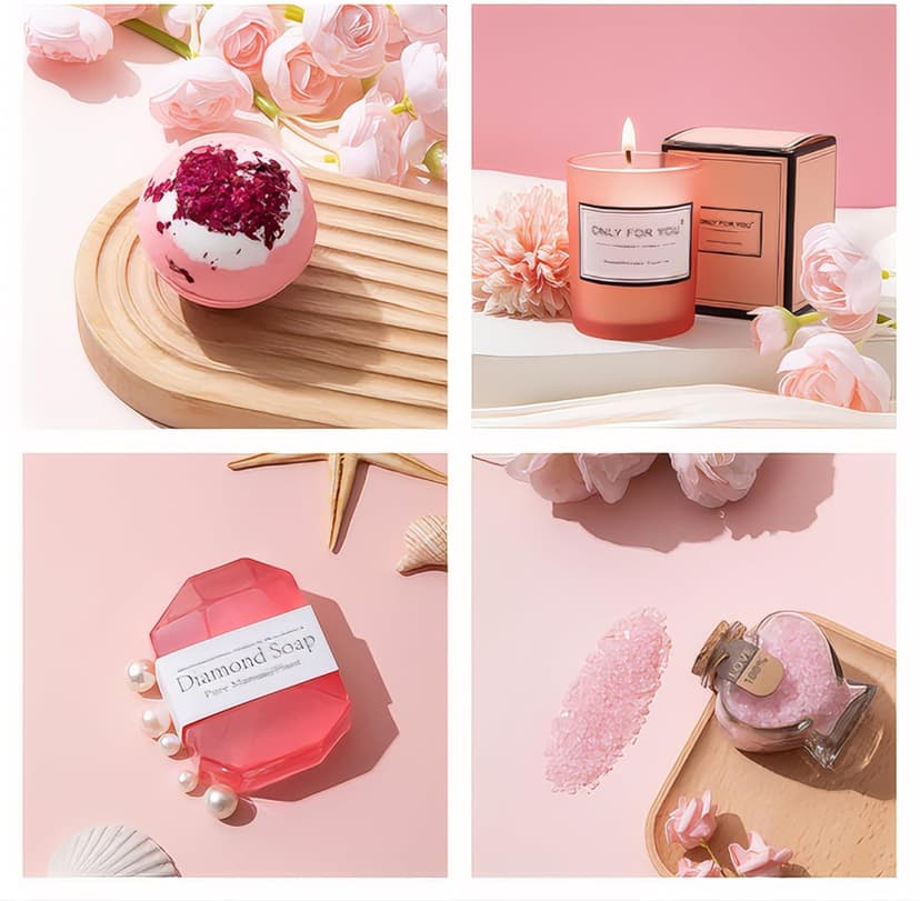 Birthday Gifts for Women,Unique Gifts Basket Ideas for Women Pink Gifts Box for Her Self Care Relaxing Gift Set Birthday Presents Female Friendship Gifts for Best Friend Bestie Girlfriend