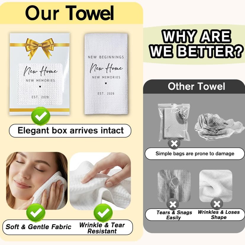 1PC Housewarming Gifts for New House 2026 Kitchen Towels, New Beginnings Hand Towels, Ideal Gifts for Homeowner Decorative,Welcoming Home Sweet Home Tea Towels-Ab02 B0FLJJ6DXR