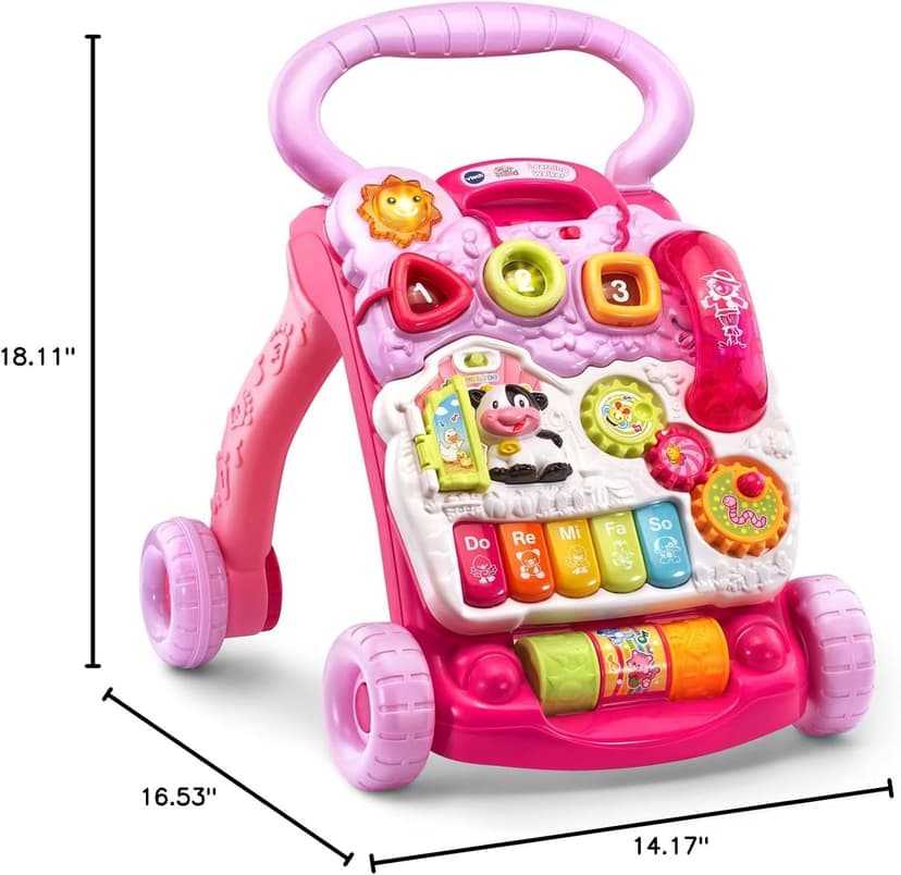 VTech Sit-to-Stand Learning Walker (Frustration Free Packaging), Pink B07CRX1BDG