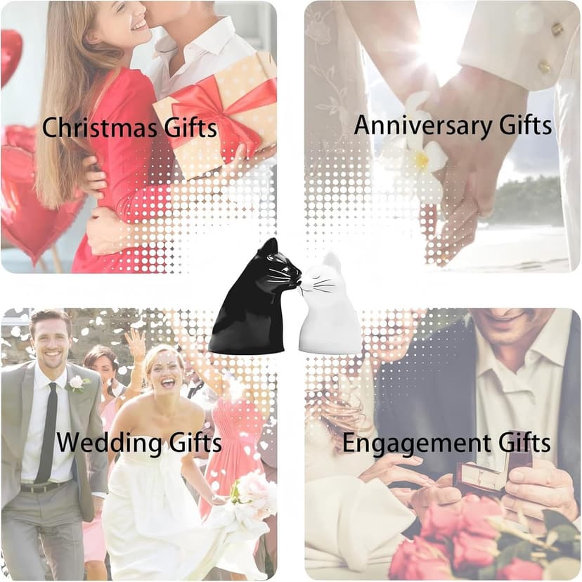 Couple Gifts Cute Kissing Cat Mug Matching Couples Stuff Ceramic Coffee Mugs for Wedding Gifts Anniversary Valentines Engagement Gifts for Couples Cat Lovers 12oz B07MQCGDH6
