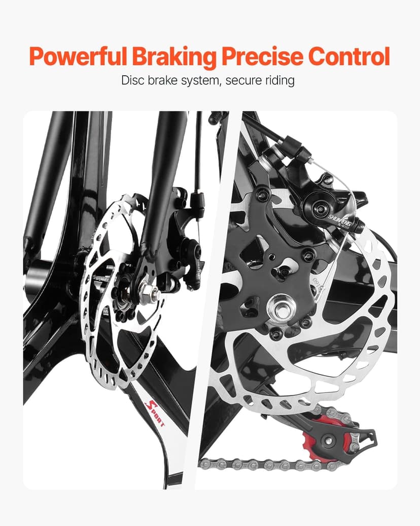 VEVOR Road Bike, 700C Wheels Racing Bike, Shimano Drivetrain City Commuter Road Bicycle, Urban Adult Sport Bicycle with Drop Bar, for Men and Women