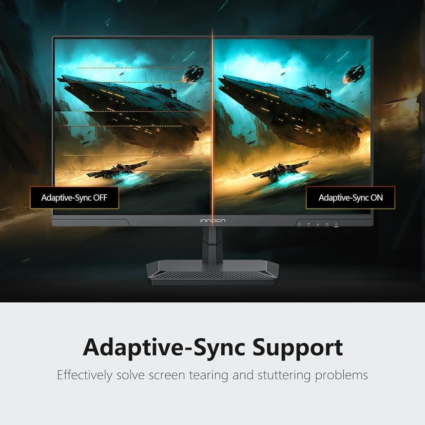 INNOCN 24.5" Monitor 1440P 240Hz QHD 2K PC Desktop Gaming Screen Fast IPS HDMI 2.1 Display, DisplayPort, Built-in Speaker, 25G2S