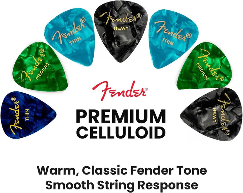 Fender Premium Picks Sampler - 12 Pack Includes Thin, Medium & Heavy Gauges (Austin Bazaar Exclusive) B07ZRYKNGS