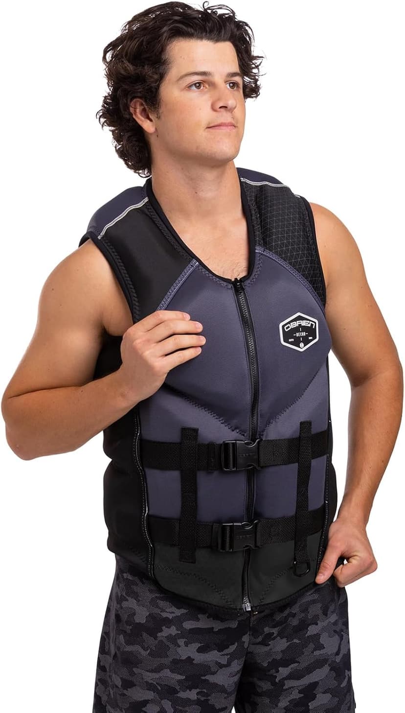 O'Brien Men's Recon US Coast Guard Approved Level 70 Buoyancy for Waterskiing, Wakeboarding, Surfing and Boating, Red, Large