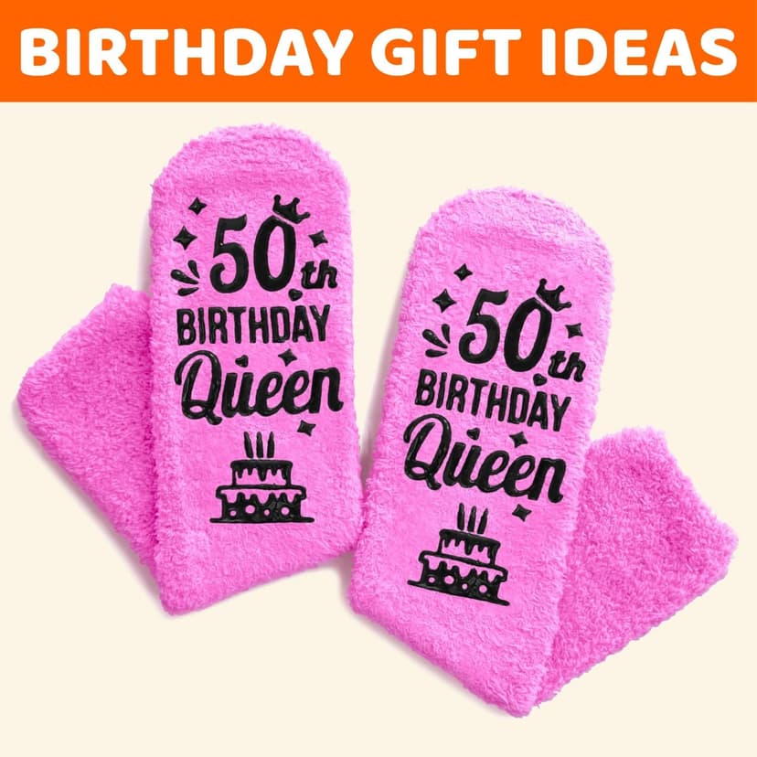 HAPPYPOP 50th Birthday Gifts for Her - Funny Socks for Women in Their 50s, 50 Year Old Birthday Gift