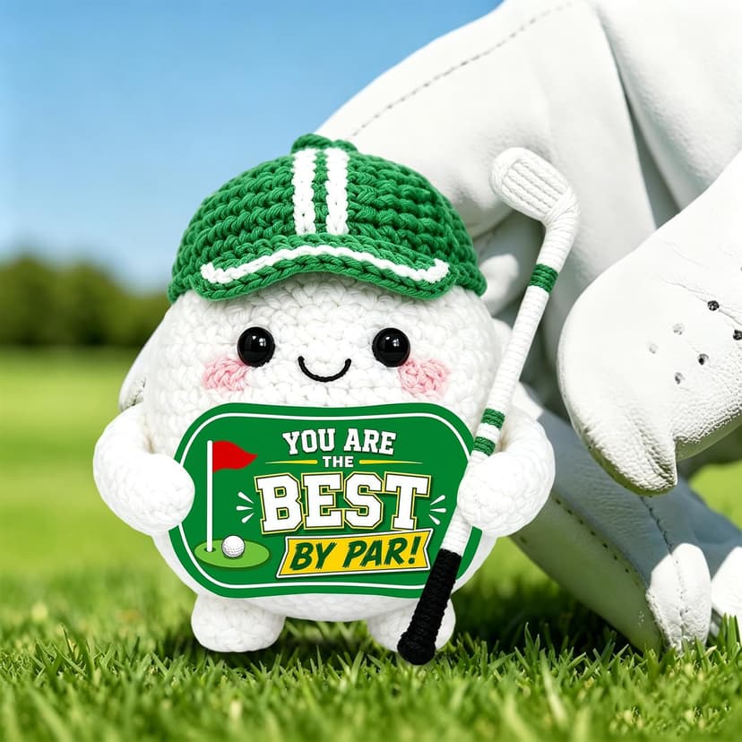 Unique Golfing Gifts for Male Boss Dad Teen Boys Gag Golf Accessories Birthday Christmas Positive Crochet Golf Decor Funny Golf Gifts for Men Women Him Bosses Day Golf Ball Gifts for Golfers B0H4Z7QN2X