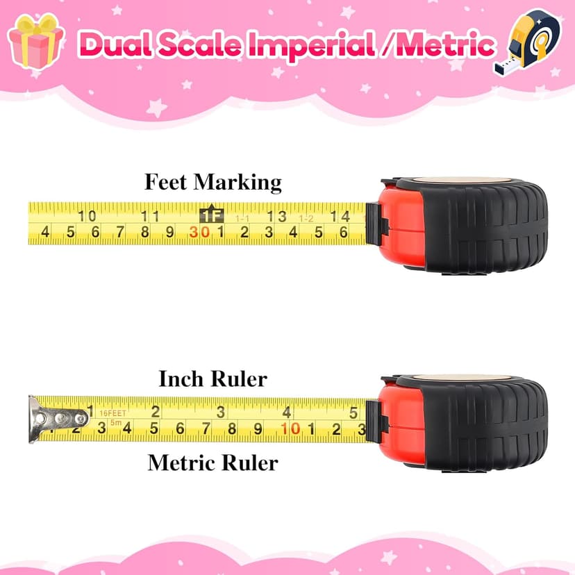 Birthday Gifts for Wife from Husband Kids,Wife Mothers Day Gift Ideas,to My Wife Anniversary Wedding Christmas Valentines Day,Romantic Gifts for Her Unique,Cute Tape Measure 16ft Tool Gift