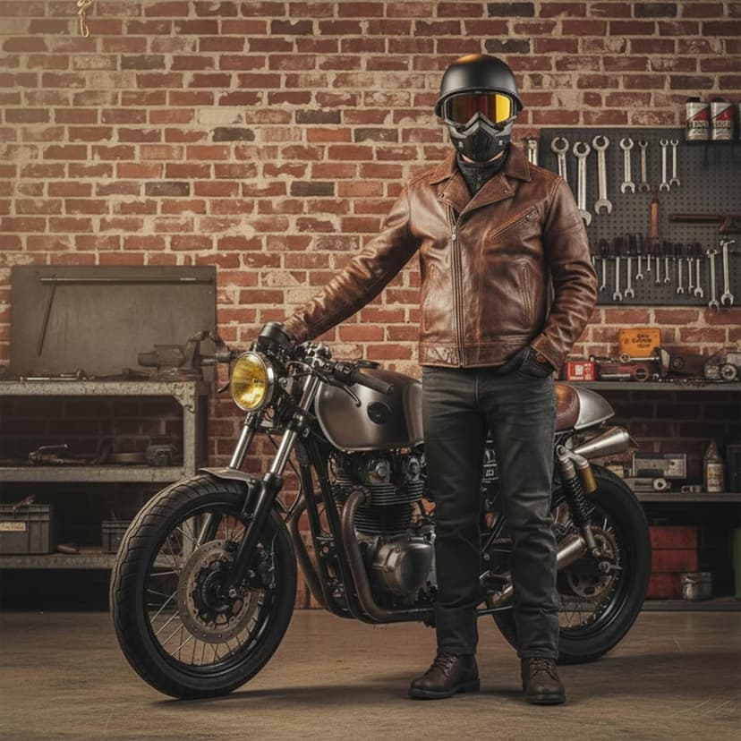 Motorcycle Half Helmets with Face Shield, German Style Motorcycle Helmet for Adult Men Women, DOT Approved Retro Half Shell Helmet for Moped Cruiser Scooter