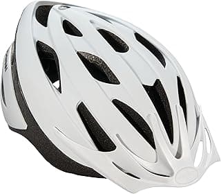 Schwinn Thrasher Helmet for Adults, Size 58-62 cm for Riders Ages 14+, Microshell, Adjustable Dial & Straps, Interior Padding, Air Vents, Lighted or Unlit, Visor, Adult Bike Helmet