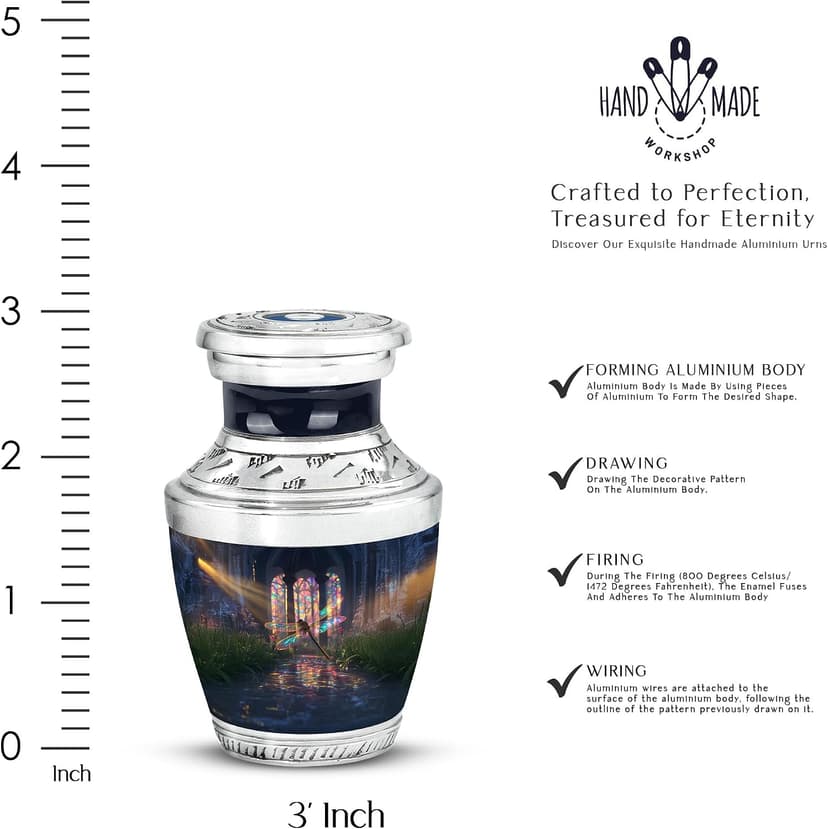 Dragonfly Memorial Keepsake Cremation Urns for Human Ashes for Men - Black Funeral Memorial Urn Small - Miniature Burial Ash Holders - Remembrance Gift for Loss of Mom & Dad (3 Inch) B0FBW9W8WP