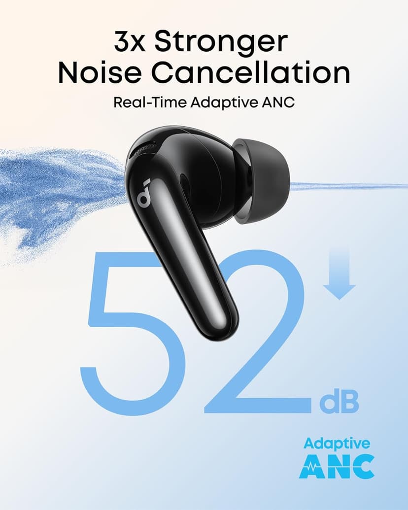 Soundcore P31i by Anker, Real-Time Adaptive Noise Cancelling, Hi-Res Sound, Translation Earbuds, 50H Playtime, Wireless Earbuds, Bluetooth Earphones, Spatial Audio, Fast Charging, IP55