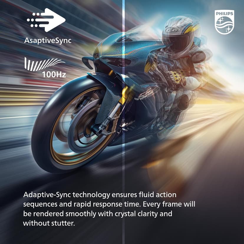 Philips 221V8LB 22 inch Class Thin Full HD (1920 x 1080) Monitor, 100Hz Refresh Rate, VESA, HDMI x1, VGA x1, LowBlue Mode, Adaptive Sync, 4 Year Advance Replacement Warranty