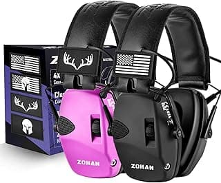 ZOHAN Electronic Shooting Earmuffs, Hearing Protection Shooters, NRR 23dB Noise Reduction Gun Range Ear Protection Headphones