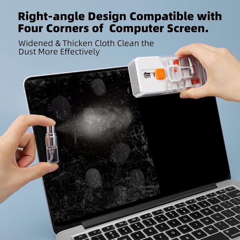 Electronics Deep Cleaning Reusable Brush Tool, Screen-Safe Spray, for iPhone iPad Macbook Airpod Camera, Gaming Accessories Ordilend Keyboard Cleaner & Laptop Cleaning Kit, All-in-1 for Computer PC B0C2VBXRYG