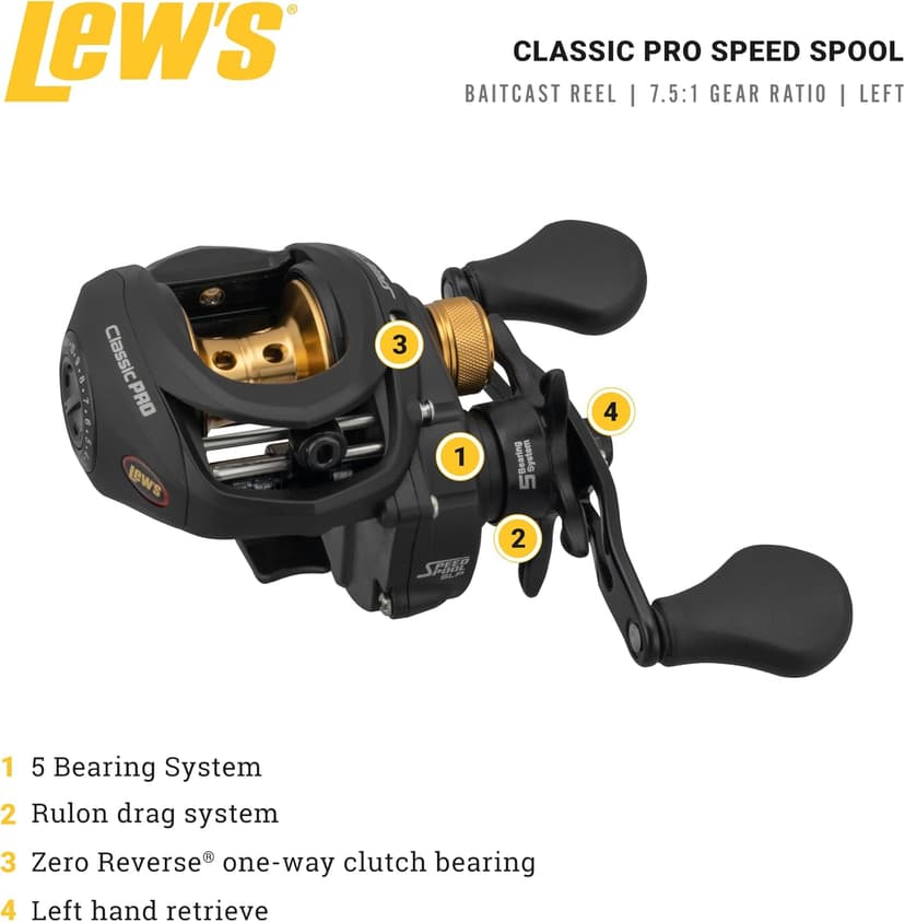 Lew's Classic Pro Speed Spool SLP Baitcast Reel