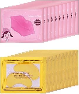 20 Pairs Lip Mask & Eye Mask, Under Eye Patches, Lip Mask Skincare, Bridesmaid Gifts, Small Gifts for Women, Mini Gifts for Women, Bulk Gifts, Bachelorette Party Favors, Hangover Kit, Cheer Gifts